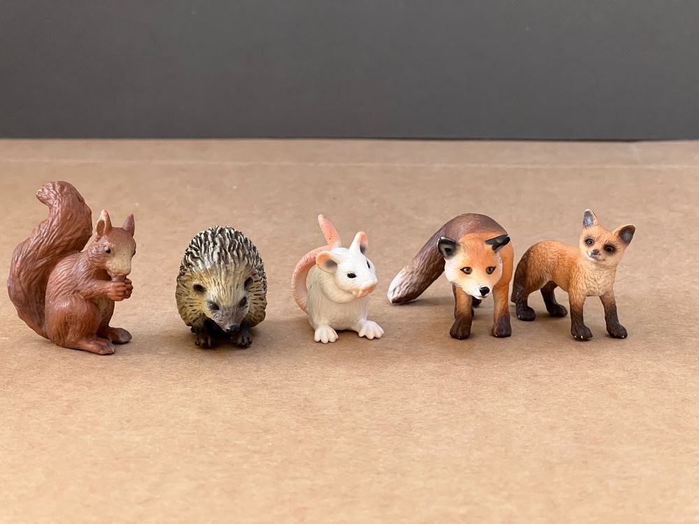 Schleich Fuchs Igel Eichhörnchen Maus Wald Waldtiere | Kaufen auf Ricardo