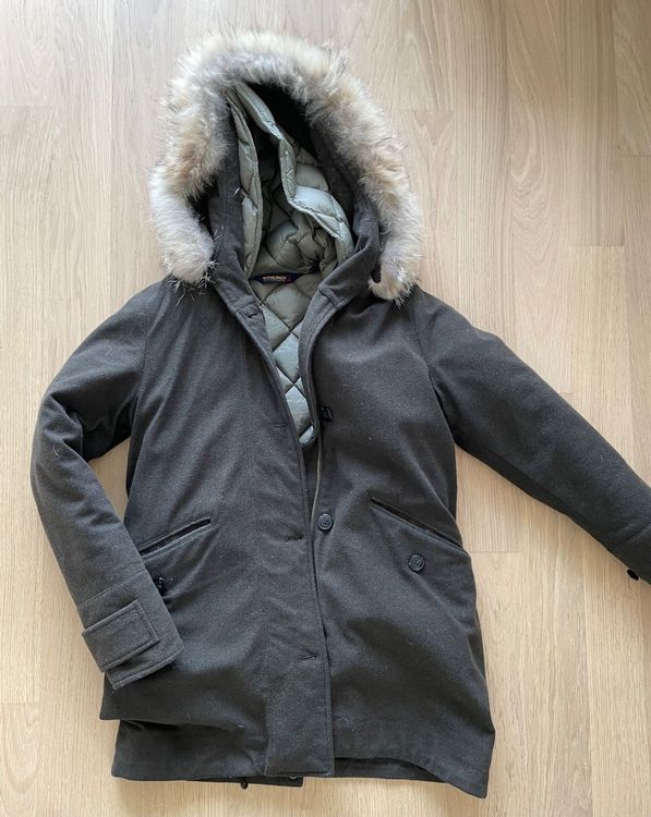 Woolrich Parka Daunenmantel Khaki Pelz Fur Winter Kaufen auf Ricardo
