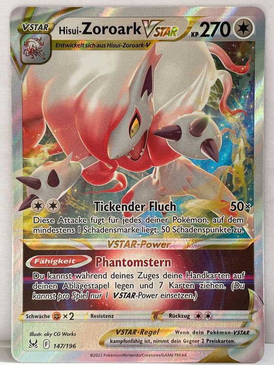 Pokémon Sammelkartenspiel HisuiZoroark V Star 147/196 Kaufen auf Ricardo