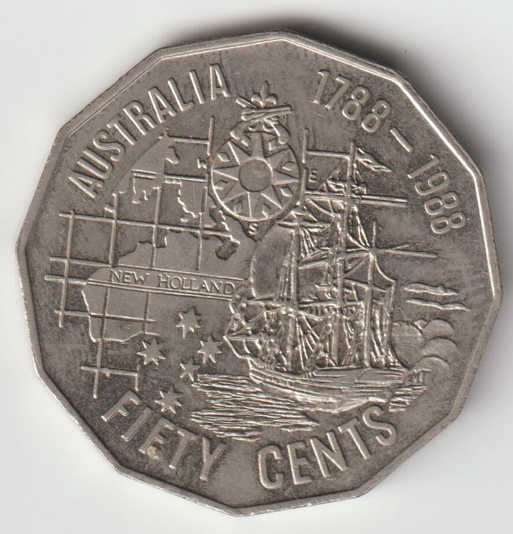 Australia 1788 1988 Fifty Cents Münze Queen Elizabeth II Kaufen auf Ricardo