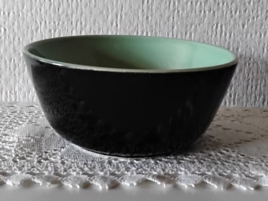 Vintage Müesli-Schale/Apero-Schale ,schwarz/grün ,Rössler ? | Kaufen ...