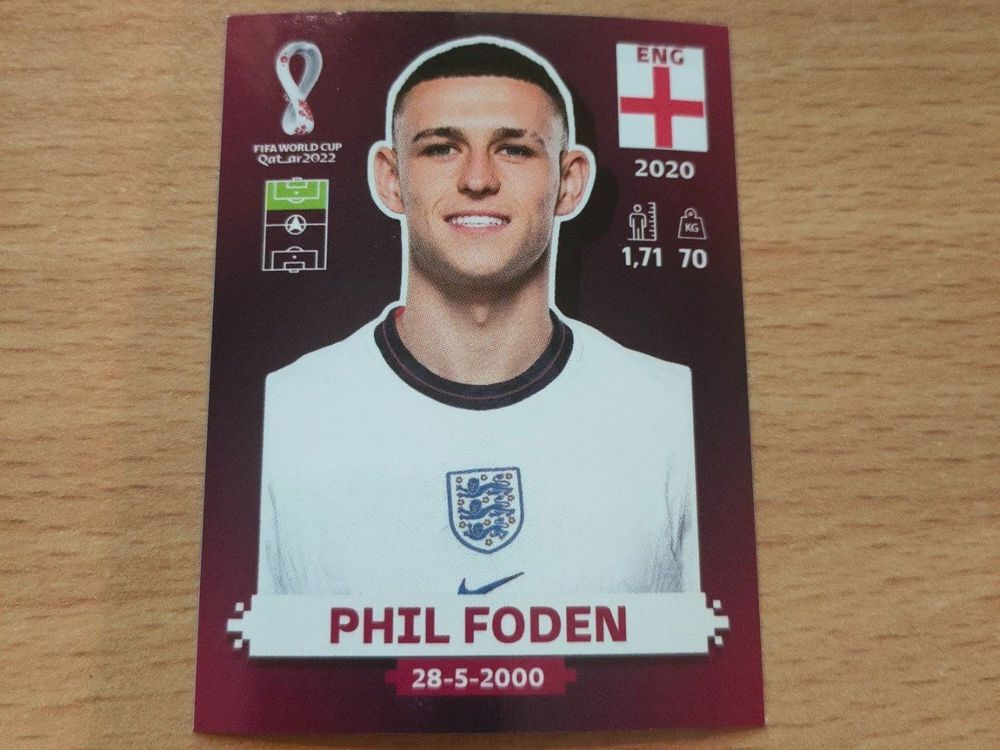 WM 2022 in Qatar ENG Nr. 17 PHIL FODEN Acheter sur Ricardo