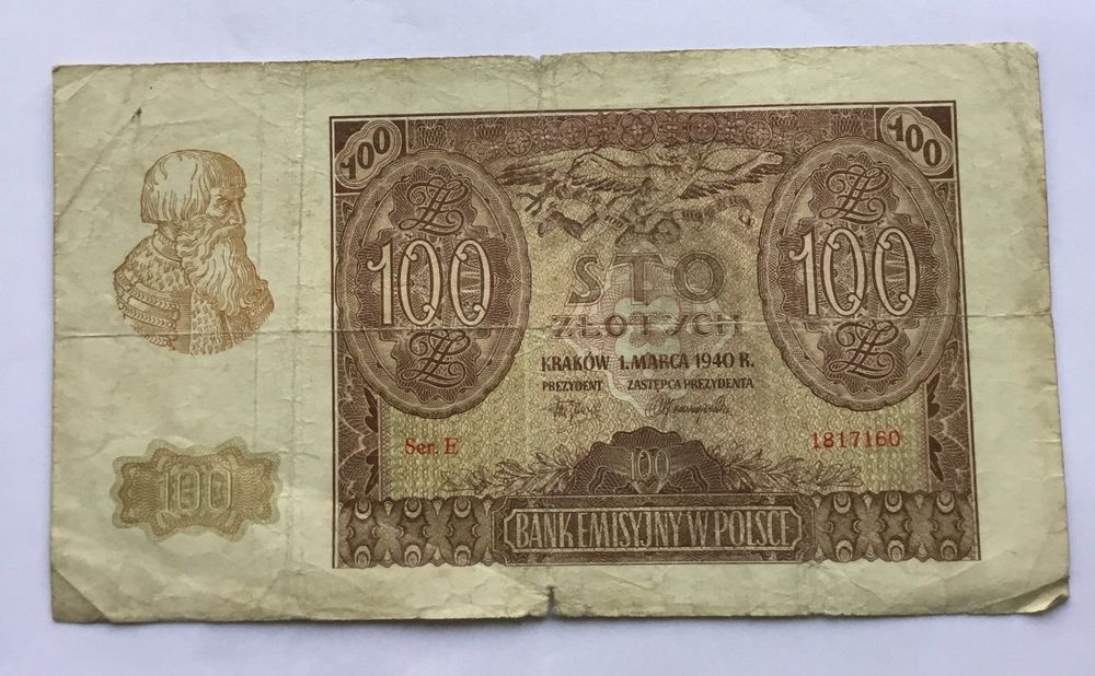 100 Zlotych 1940 - Polen - Banknote | Kaufen Auf Ricardo