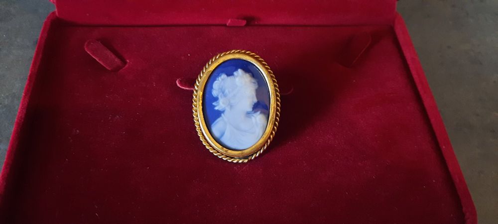 Broche Vintage En Porcelaine De Limoges - XXe Siècle - Occasion Bon état