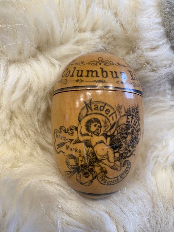 Holzei Columbus Ei Nadeletui antik Sammlerobjekt | Kaufen auf Ricardo