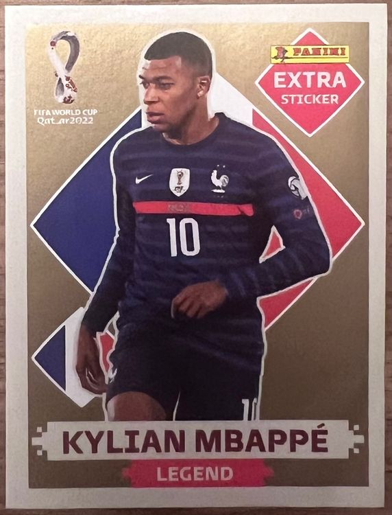 Kylian Mbappé Gold Panini Extra Sticker Legend Qatar 2022 Kaufen