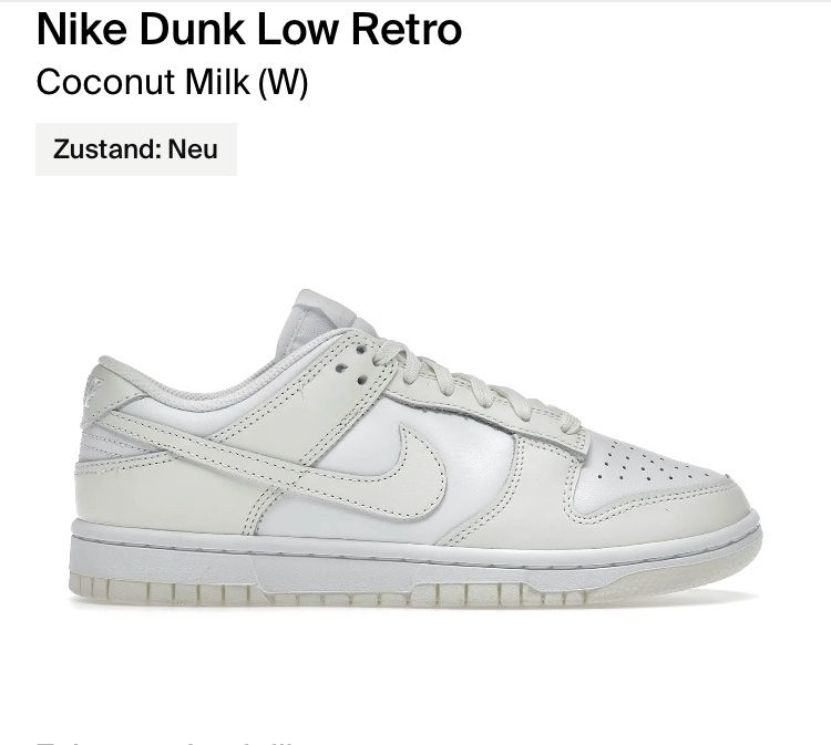 Nike Dunk Low Retro Coconut Milk (W) Kaufen auf Ricardo
