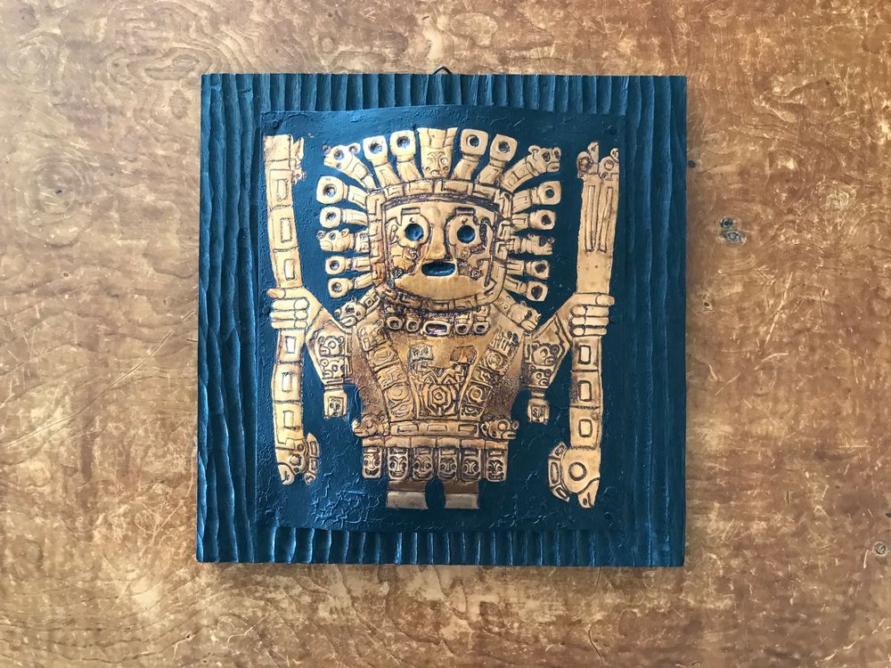 azteken-maya-gottheit-wandbild-dekor-kaufen-auf-ricardo