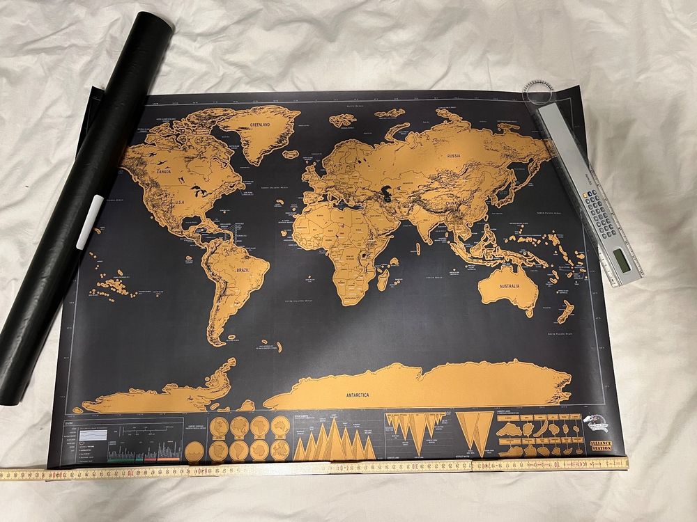 Scratch Map Deluxe Weltkarte zum Aufrubbeln Kaufen auf Ricardo