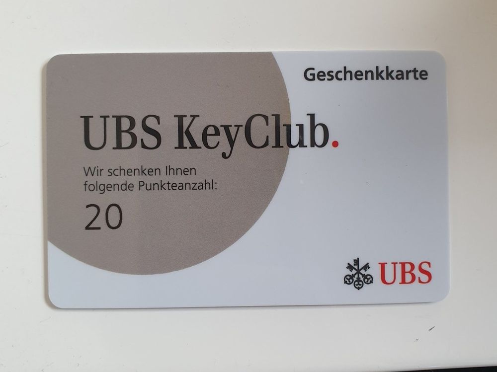 20 UBS Punkte Kaufen auf Ricardo