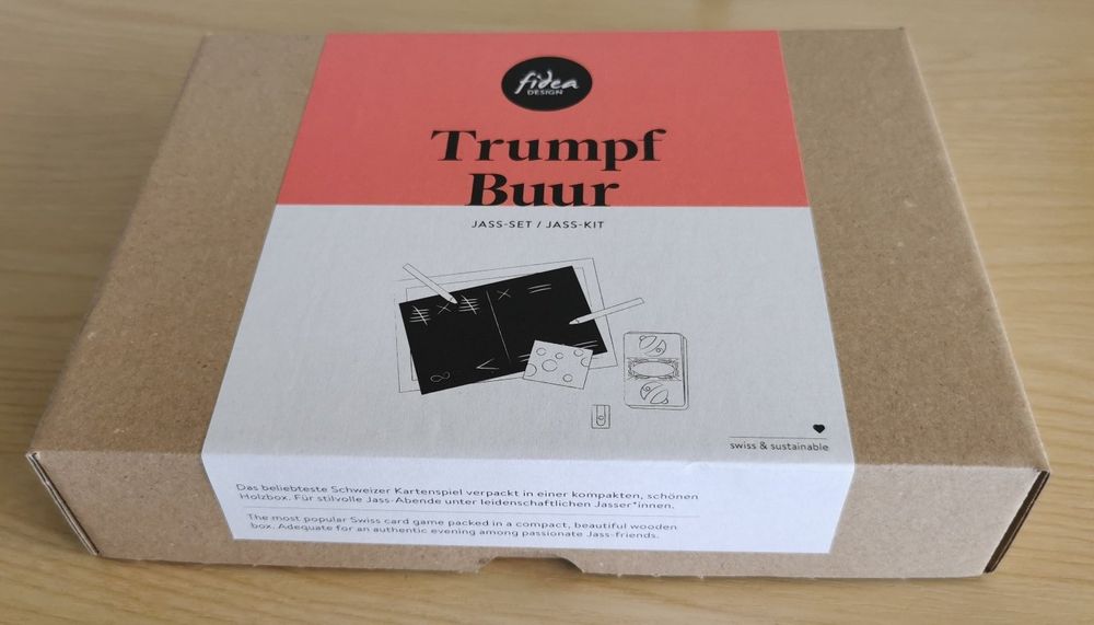 Trumpf Buur Jass-Set fidea Design kompakt in Holzbox 1