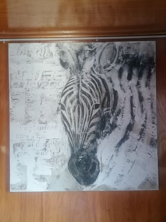 Grosses Zebra Bild, Leinwand 1