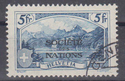 Société des Nation: 5 Fr. - Kat. Nr. 31 - Fr. 150.-- 1