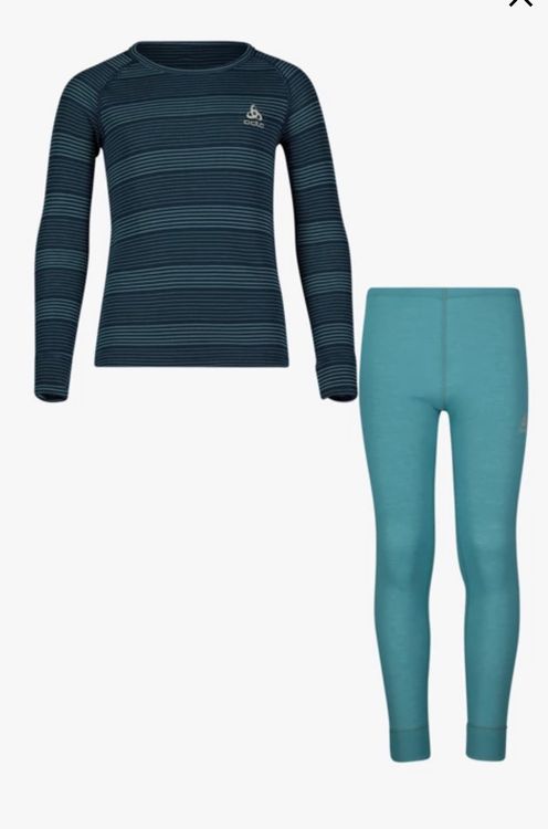 Odlo Uniseks thermo-ondergoed voor kinderen, Merino 200, sportondergoed voor meisjes en jongens, lange mouwen, thermoshirt
