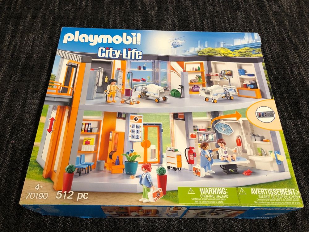 Playmobil CityLife 70190 grosses Krankenhaus mit Einrichtung | Kaufen ...