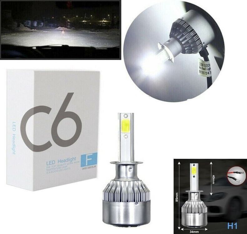 C6 H1 LED Scheinwerfer Headlamp 7600L 1