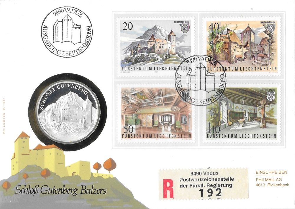 Münzbrief Medaille Liechtenstein 1981 Kaufen auf Ricardo
