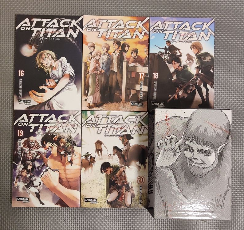 Attack on Titan Manga Band 1620 Deutsch inkl. Sammelschuber Kaufen auf Ricardo Attack on Titan Manga Band 1620 Deutsch inkl. Sammelschuber Kaufen auf Ricardo