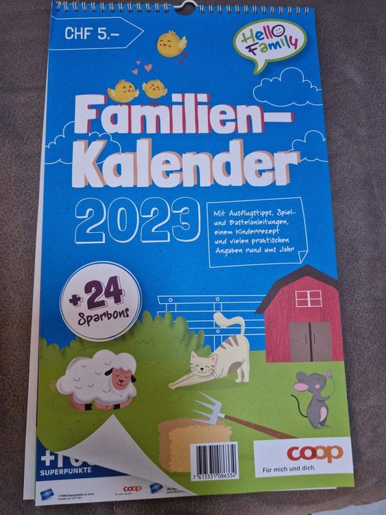 Coop Familienkalender 2023 mit 24 Bon  Acheter sur Ricardo