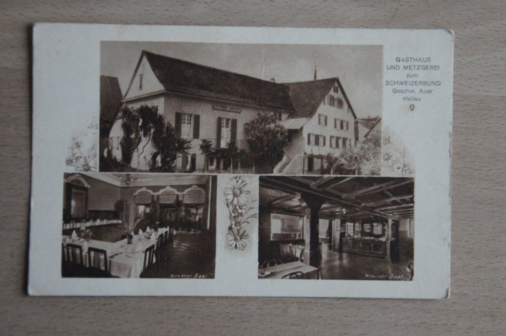 Gasthaus Und Metzgerei Z Schweizerbund Hallau Ca 1920 Kaufen Auf