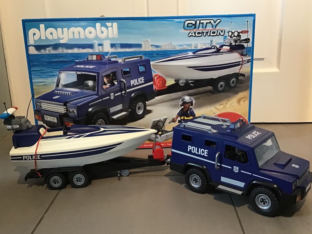 Playmobil Polizei SWAT Team mit SUV und Boot Kaufen auf Ricardo