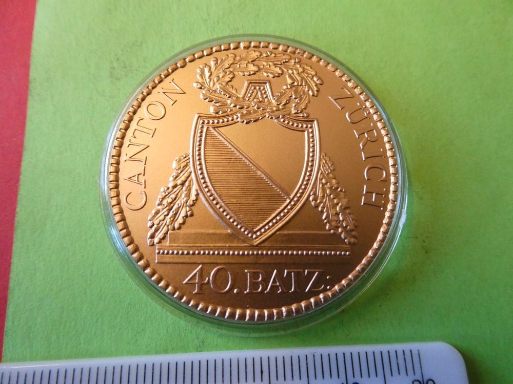1986 Medaille Canton Zürich 40 Batz 1