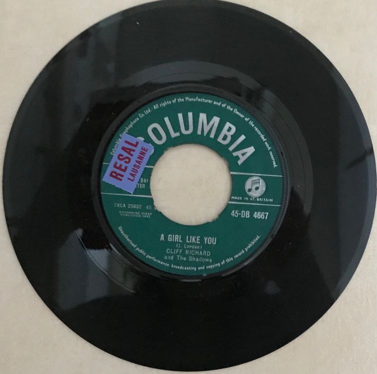 CLIFF RICHARD AND THE SHADOWS A GIRL LIKE YOU Kaufen auf Ricardo