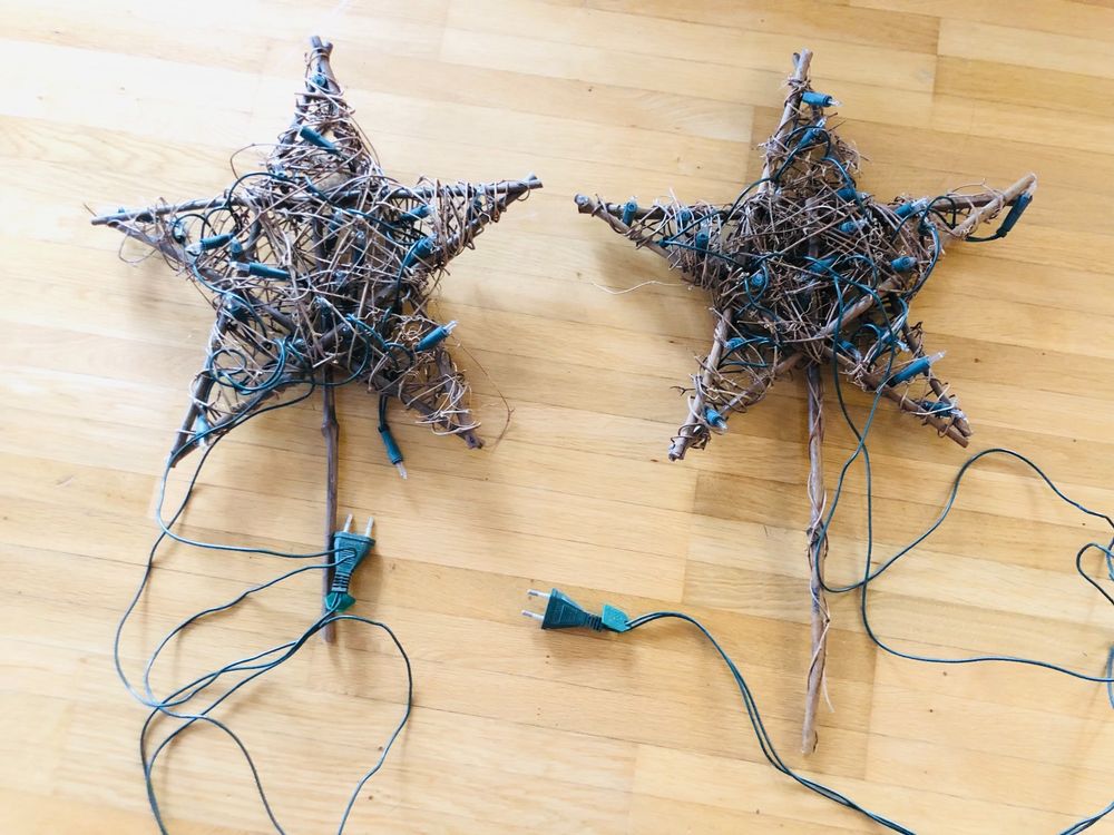 Sterne Lichterkette Weihnachtsdeko Hausdeko Weidenholz Äste Kaufen