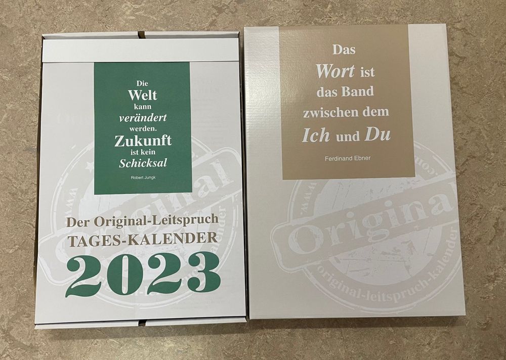 Original Leitspruch Kalender 2023  Acheter sur Ricardo