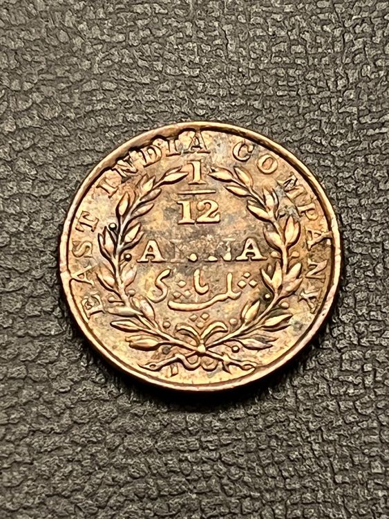 BRITISH INDIA 1/12 Anna East India Company 1835 Madras Kaufen auf Ricardo