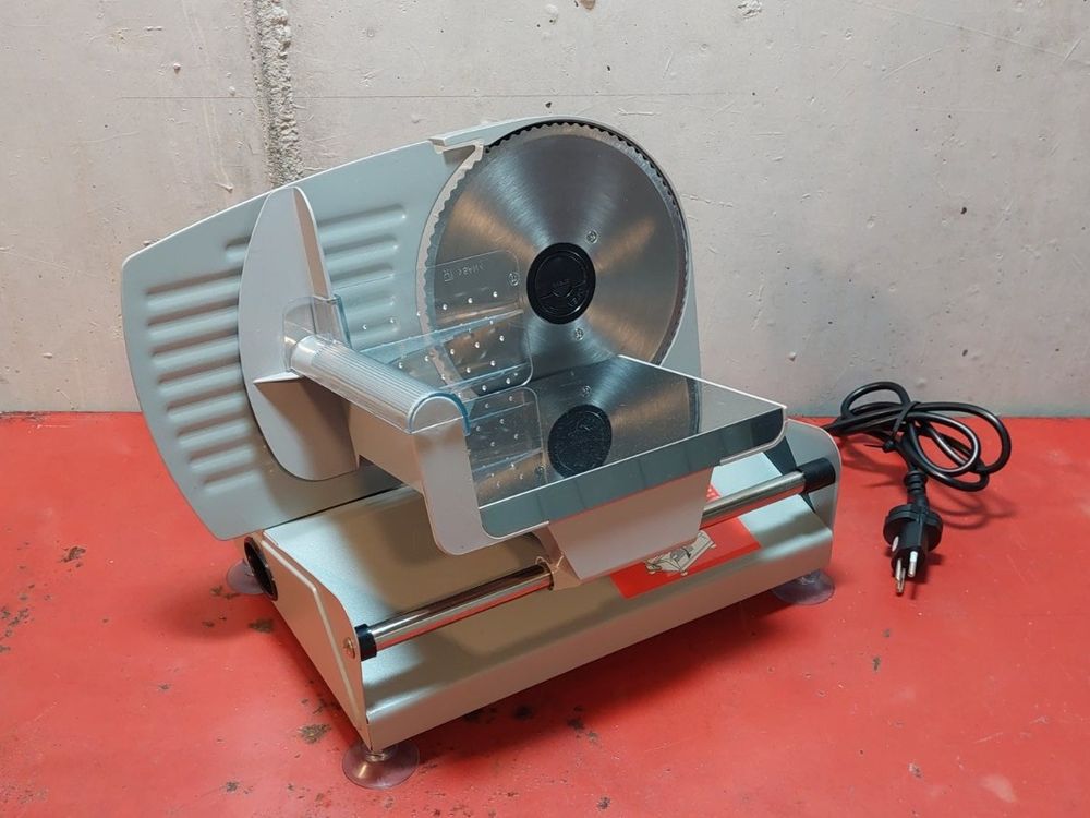 Allesschneider Mit 2 Messern - 150W Küchenhelfer Für Wurst, Käse & Gemüse, Stufenlos 0-15mm