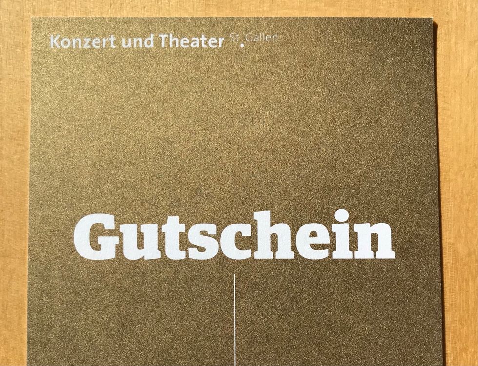 Stadttheater St.Gallen Gutschein Kaufen auf Ricardo