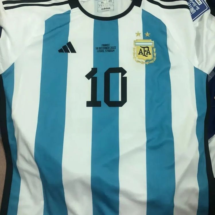 Maillot Argentine 3 Étoiles MESSI Champion Coupe Du Monde 2022-2023
