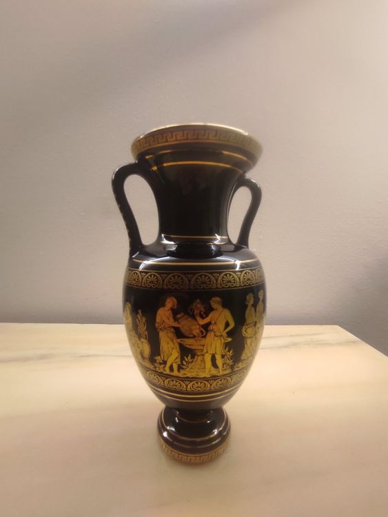 Porzellan Vase Handmade in Greece 24K Gold Kaufen auf Ricardo