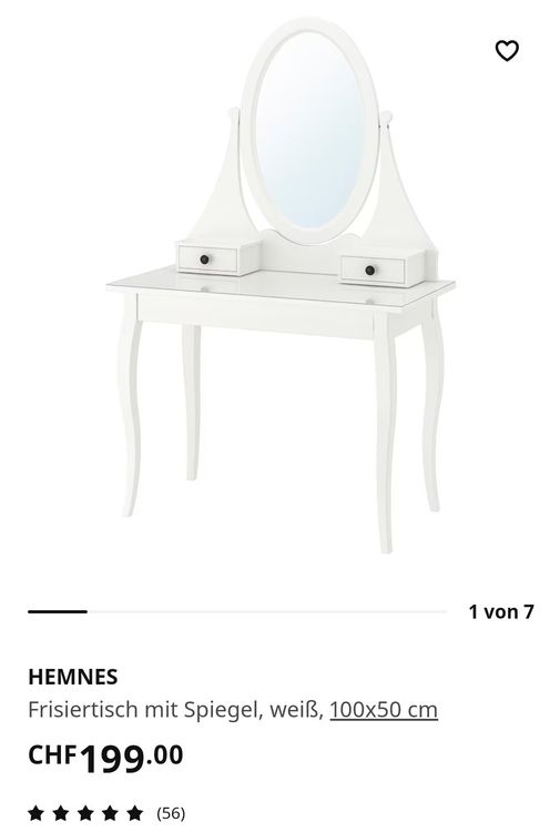 IKEA HEMNES Frisiertisch mit Spiegel Kaufen auf Ricardo