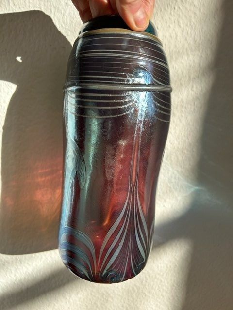 AmeliaHome Vase décoratif de table en verre - 21 x 22 cm - Vert bouteille