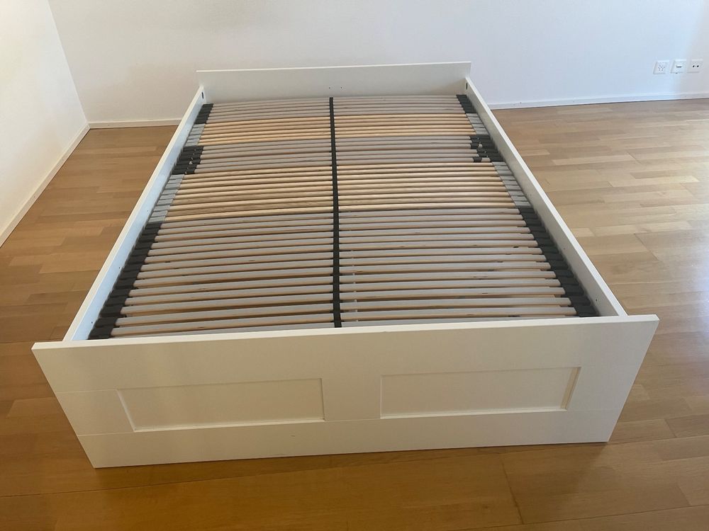 Ikea BRIMNES Bett 140 cm incl. SULTAN LOVUND Lattenrost Kaufen auf