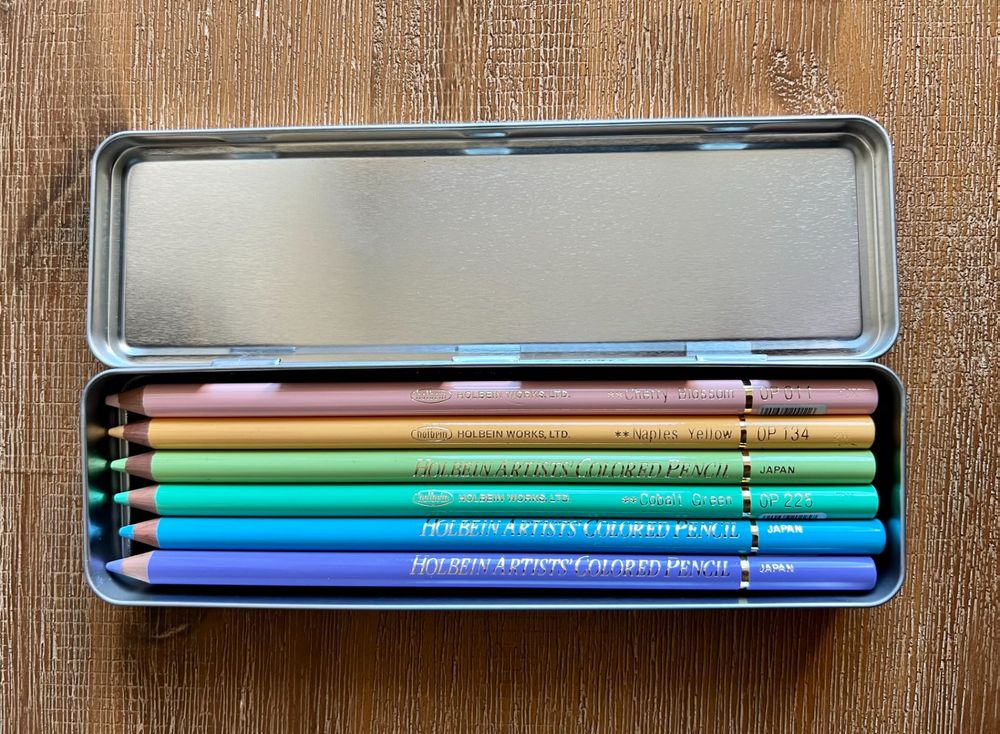 6 Holbein Japanische Farbstifte Pastelltönen Crayons Couleur Kaufen