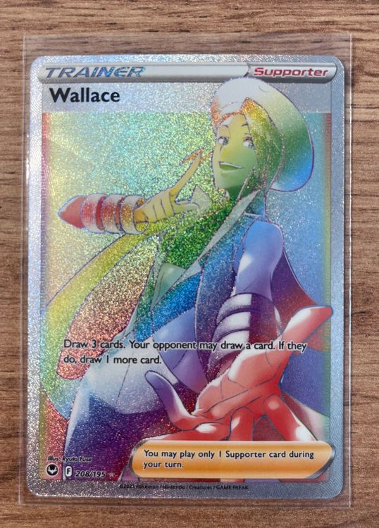 Wallace FULL ART RAINBOW 208/195 Pokemon Silver Tempest | Kaufen auf ...