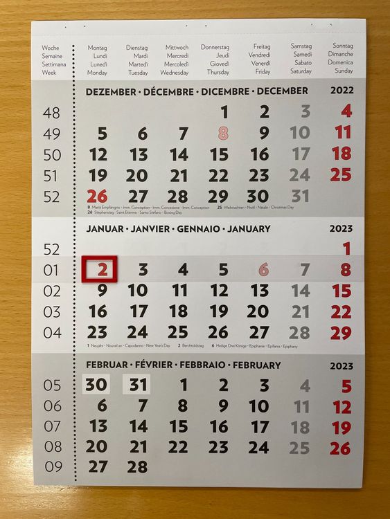 3 Monatskalender 2023 Versand Gratis Kaufen Auf Ricardo