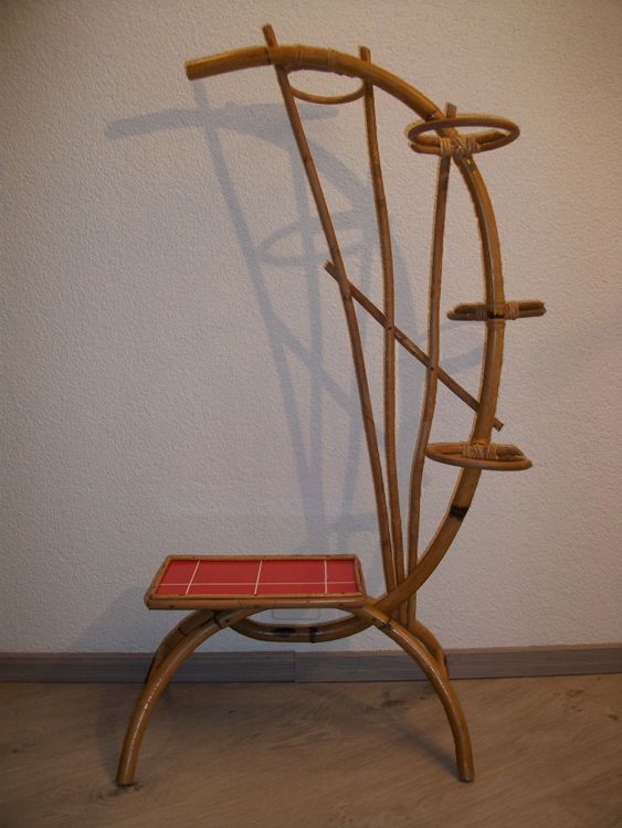 50er 60er Jahre Bambus Blumenständer kaufen auf ricardo.ch