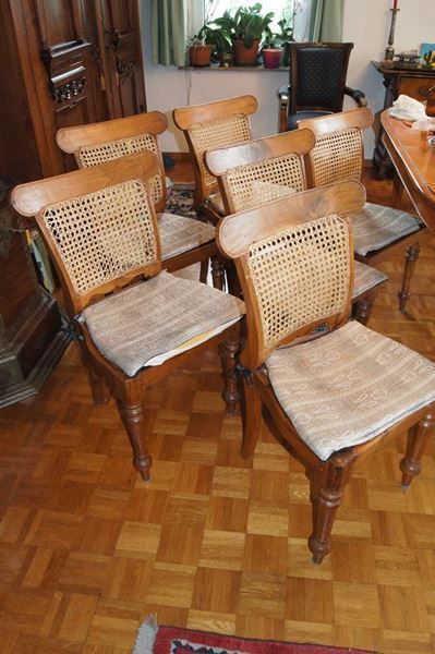 6 Esszimmerstuhle Mit Rattanbespannung Kaufen Auf Ricardo