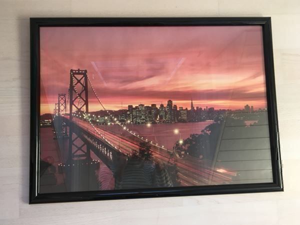 San Francisco bei Sonnenuntergang Leinwandbild Wanddeko Kunstdruck