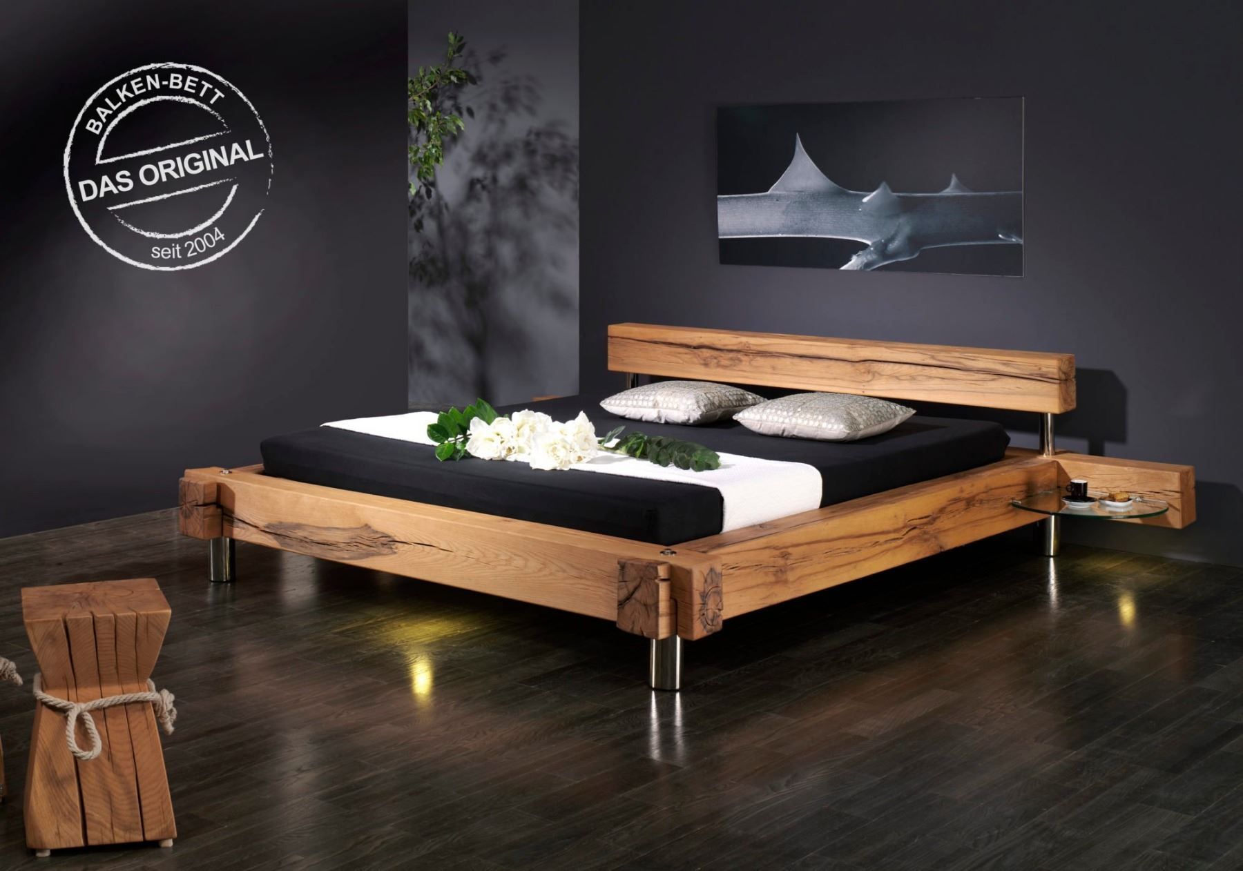 Designer Balken Bett Aus Massivholz Kaufen Auf Ricardo