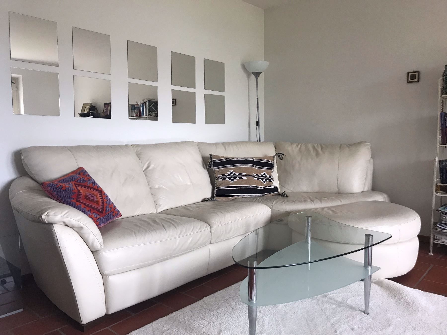 Ledersofa Farbe Elfenbein (Weiss) kaufen auf Ricardo