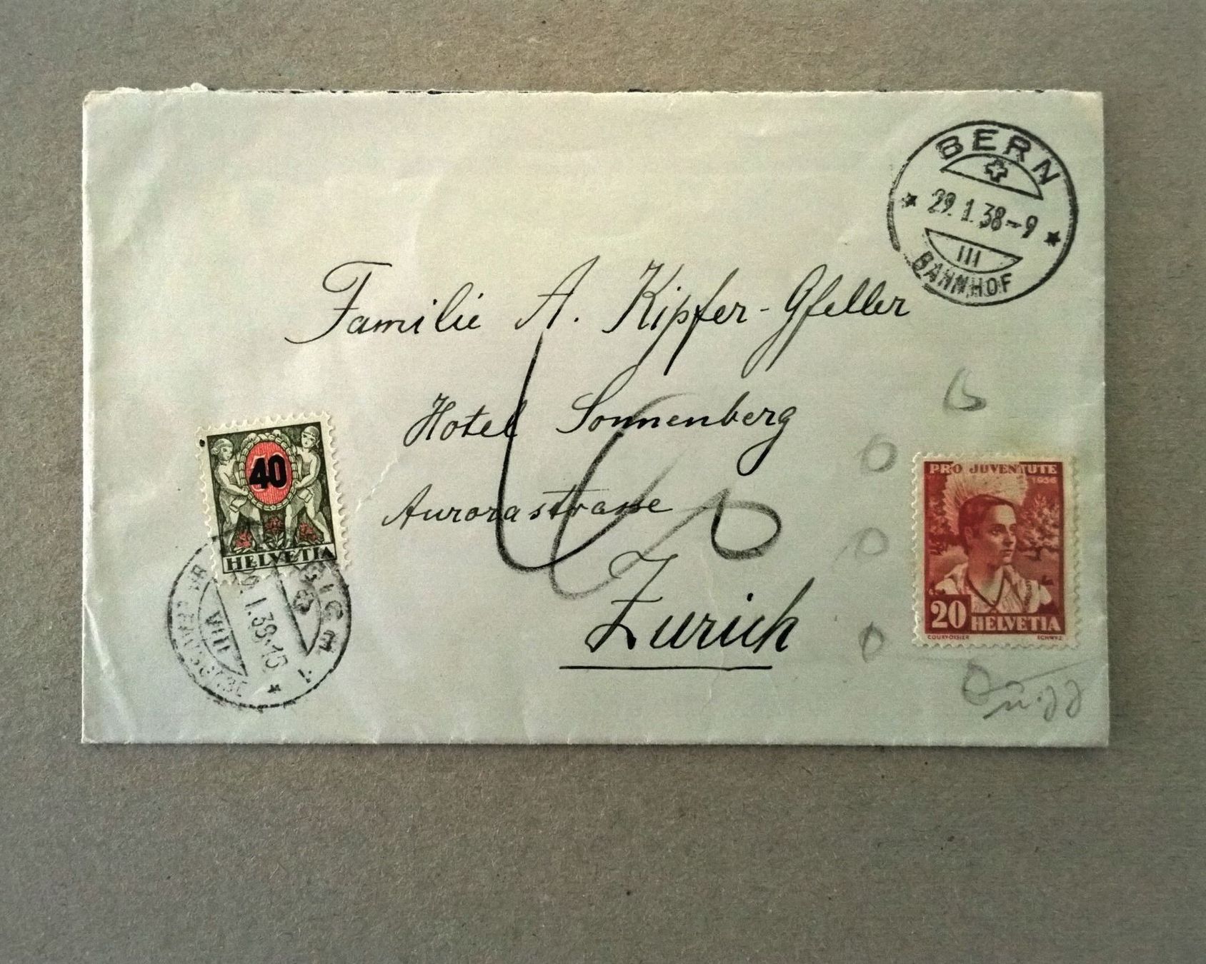 Seltener Brief, Schweiz, Nachporto, 1938 kaufen auf Ricardo