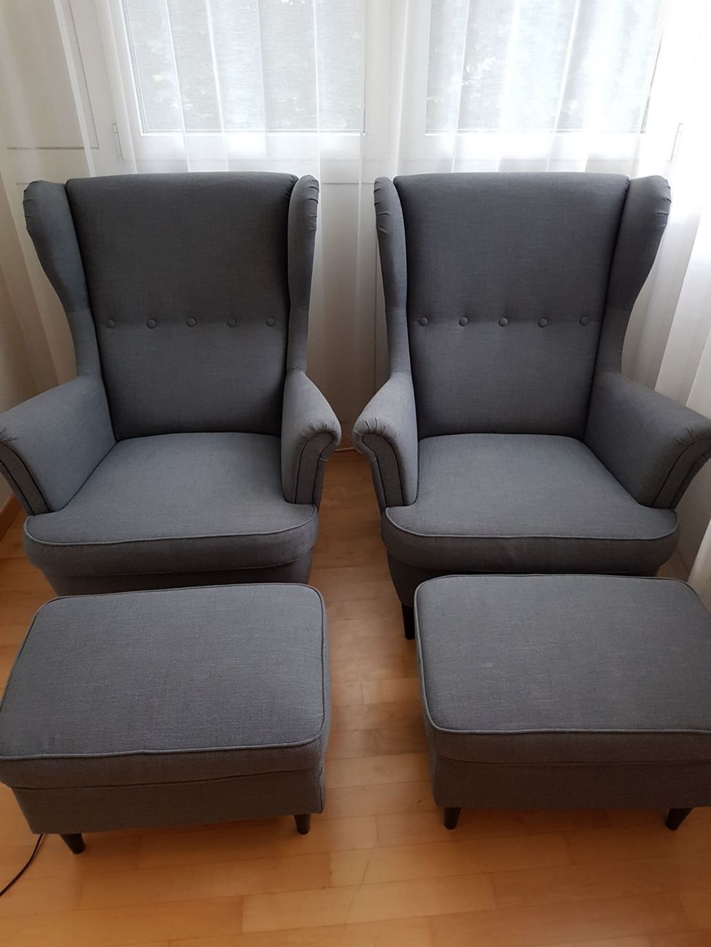 2x Ikea Strandmon Sessel Und Hocker Kaufen Auf Ricardo