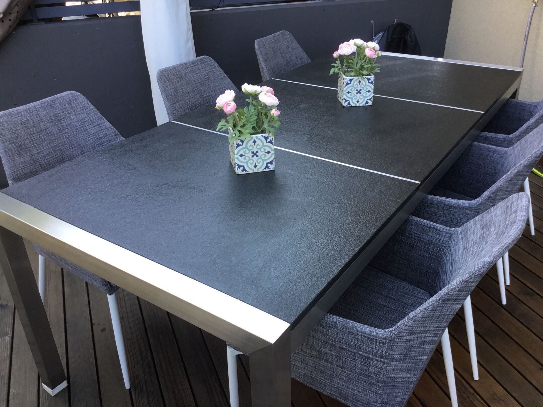 Massiver Terrassentisch Granit / Inox | Kaufen auf Ricardo