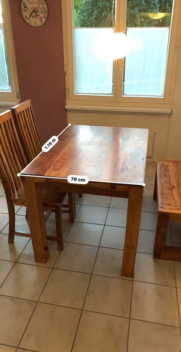 Esstisch, Stühle Akazie/Sheesham kaufen auf Ricardo