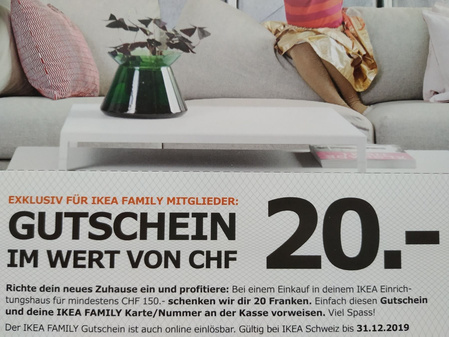 Ikea Gutschein 20 Chf Kaufen Auf Ricardo